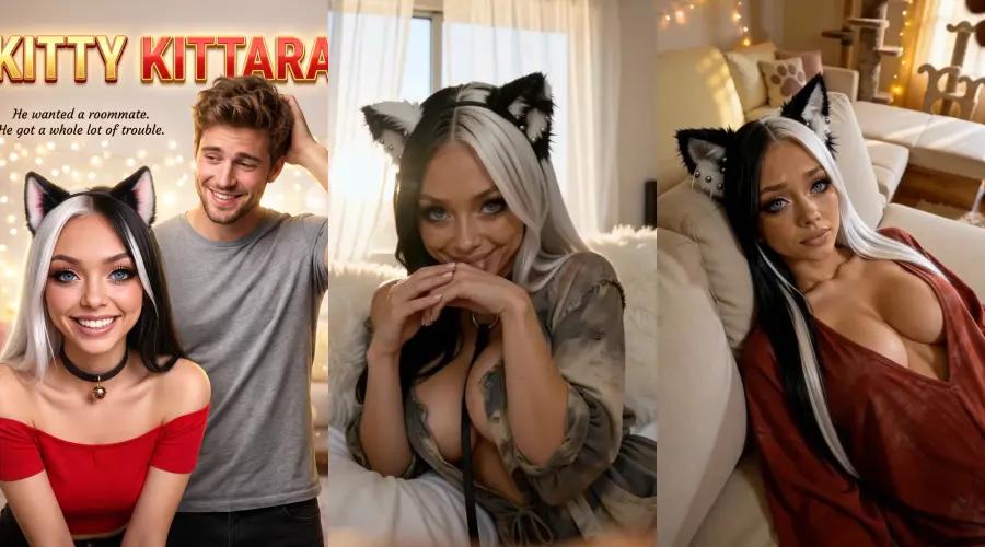 Kitty Kittara – cover, episode 1 and episode 2 frames