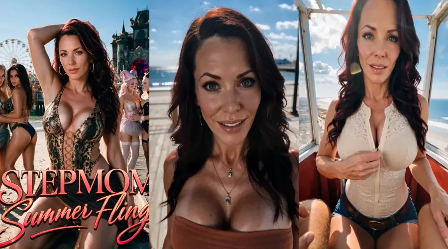 Stepmom Summer Fling – cover, episode 1 and episode 2 frames