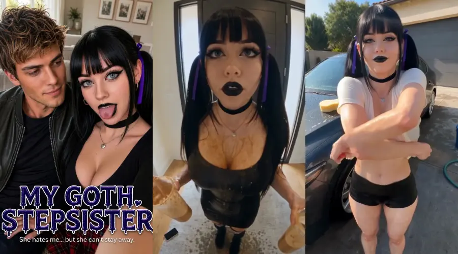 My Goth Stepsister – cover, episode 1 and episode 2 frames