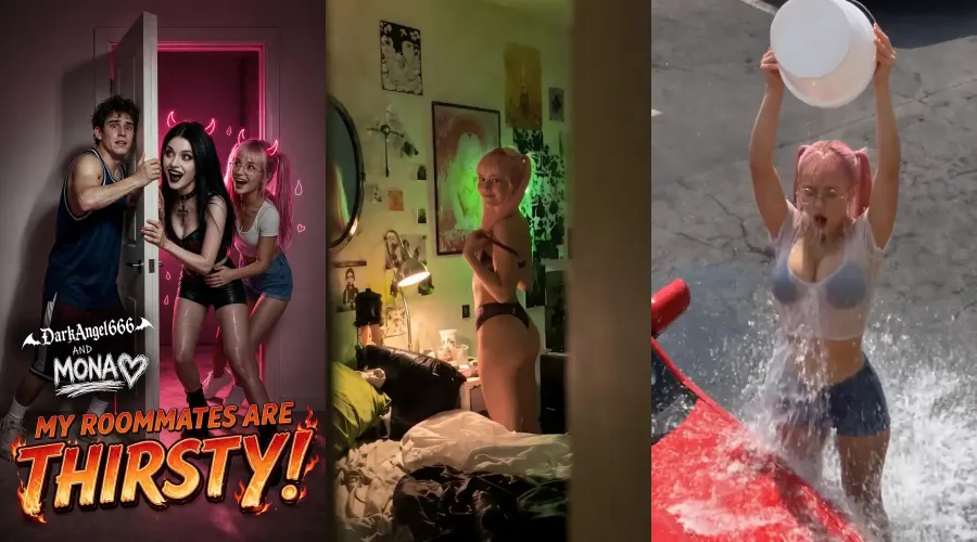 My Roommates Are Thirsty! – cover, episode 1 and episode 2 frames
