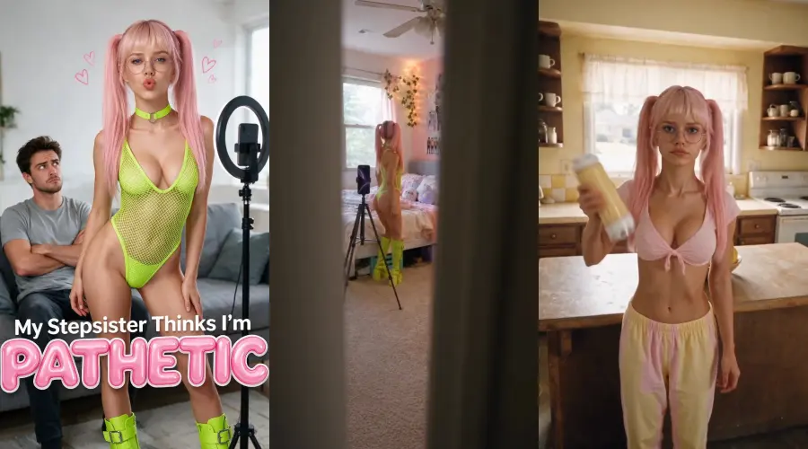 My Stepsister Thinks I’m Pathetic – cover, episode 1 and episode 2 frames