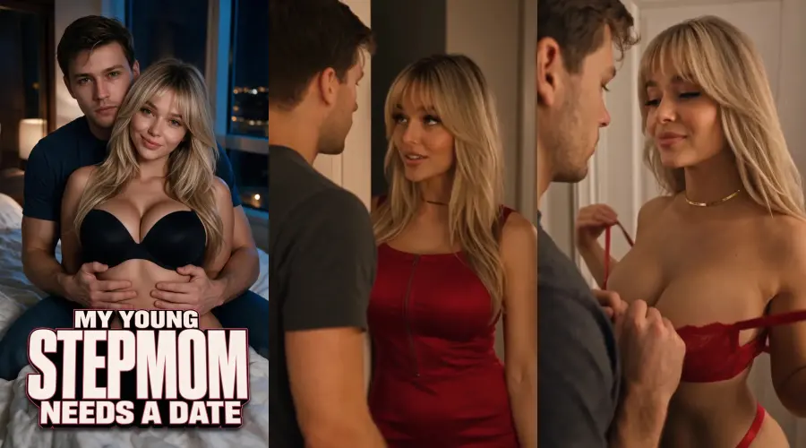 My Young Stepmom Needs a Date – cover, episode 1 and episode 2 frames