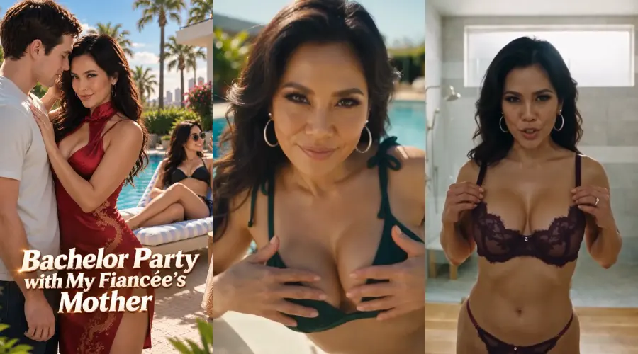 Bachelor Party with My Fiancée's Mother – cover, episode 1 and episode 2 frames