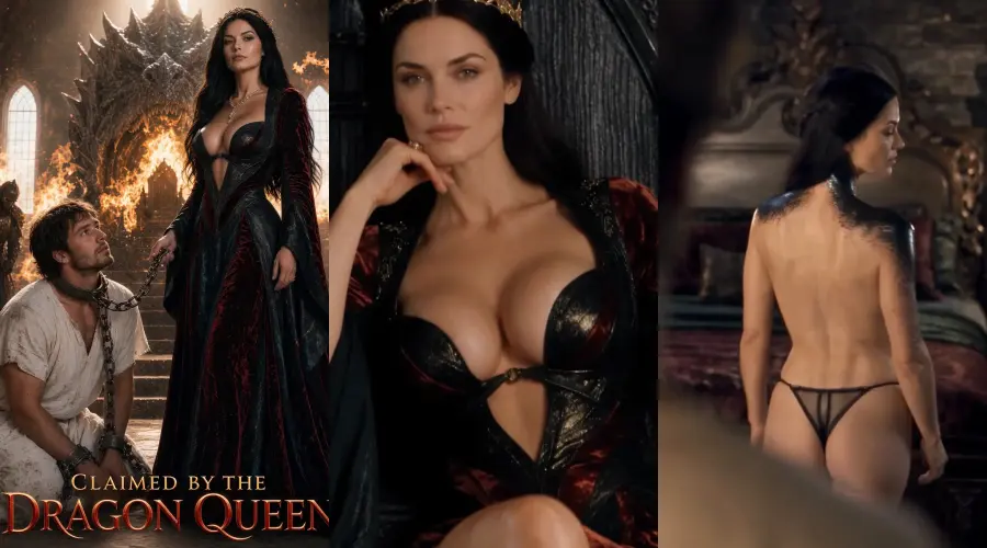 Claimed by the Dragon Queen – cover, episode 1 and episode 2 frames