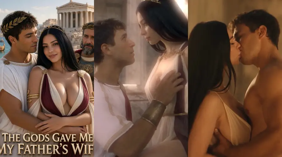 The Gods Gave Me My Father's Wife – cover, episode 1 and episode 2 frames