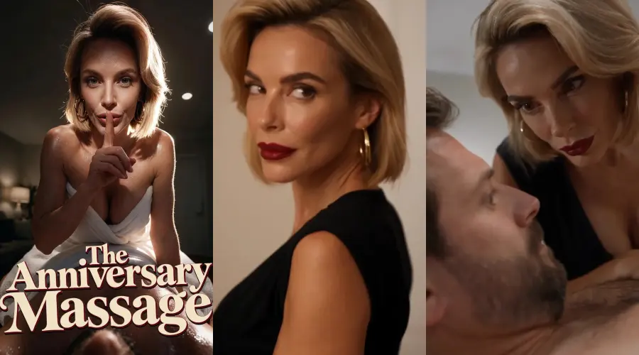 The Anniversary Massage – cover, episode 1 and episode 2 frames