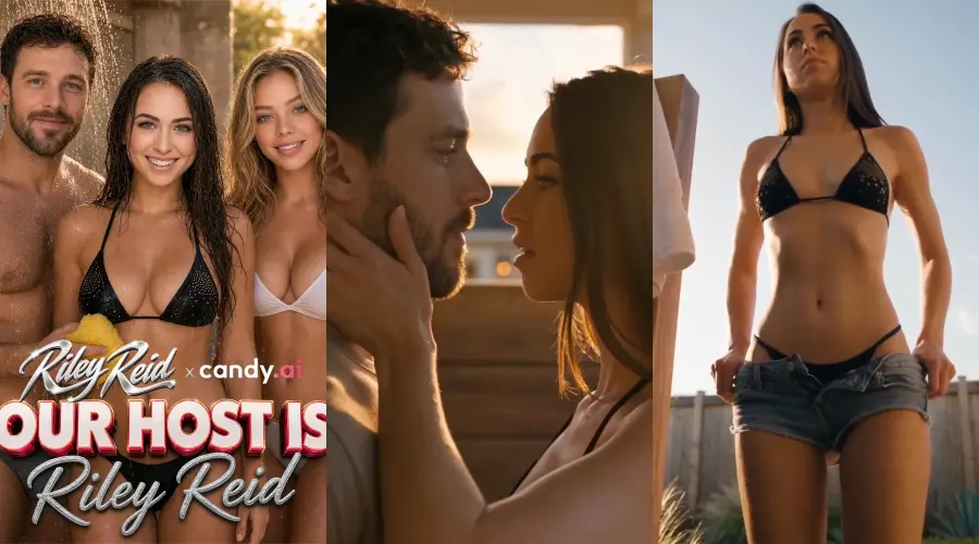 Our Host Is Riley Reid – cover, episode 1 and episode 2 frames