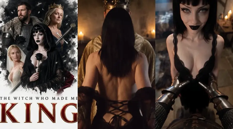 The Witch Who Made Me King – cover, episode 1 and episode 2 frames