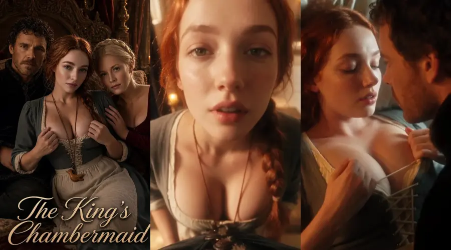 The King's Chambermaid – cover, episode 1 and episode 2 frames