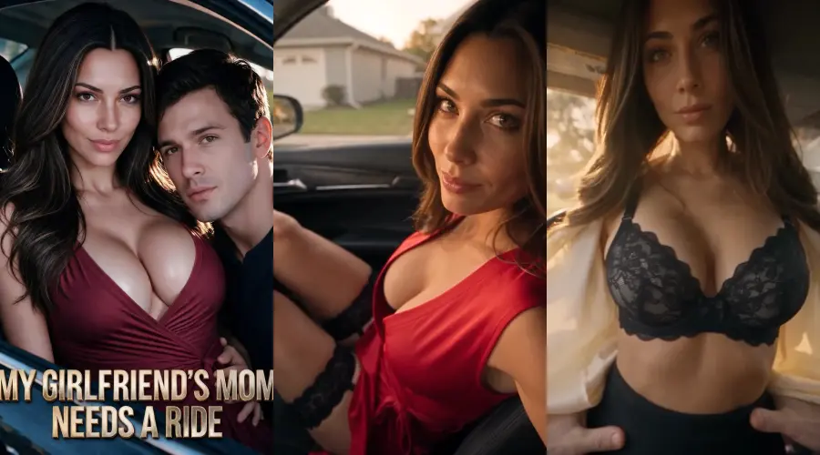 My Girlfriend's Mom Needs A Ride – cover, episode 1 and episode 2 frames