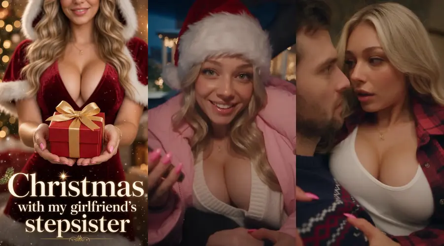 Christmas With My Girlfriend's Stepsister – cover, episode 1 and episode 2 frames