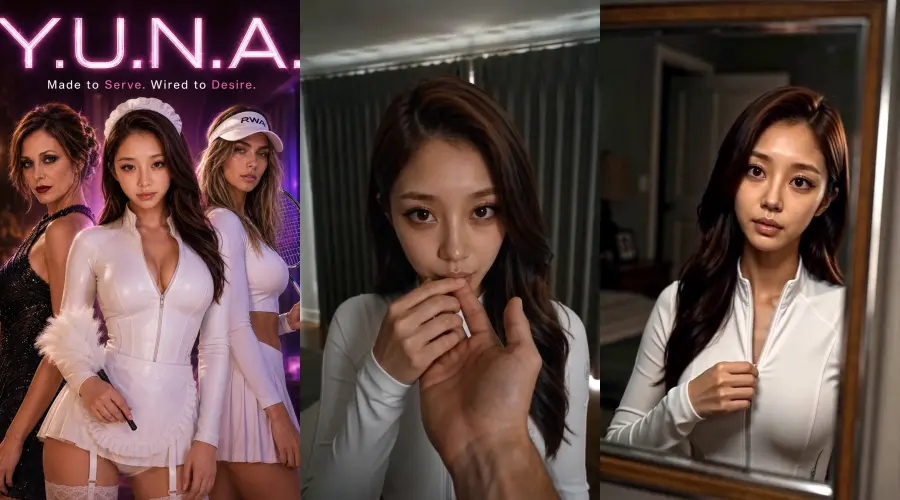 Y.U.N.A – cover, episode 1 and episode 2 frames
