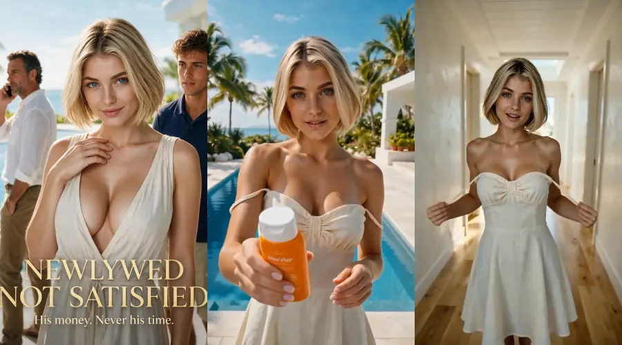 Newlywed Not Satisfied – cover, episode 1 and episode 2 frames