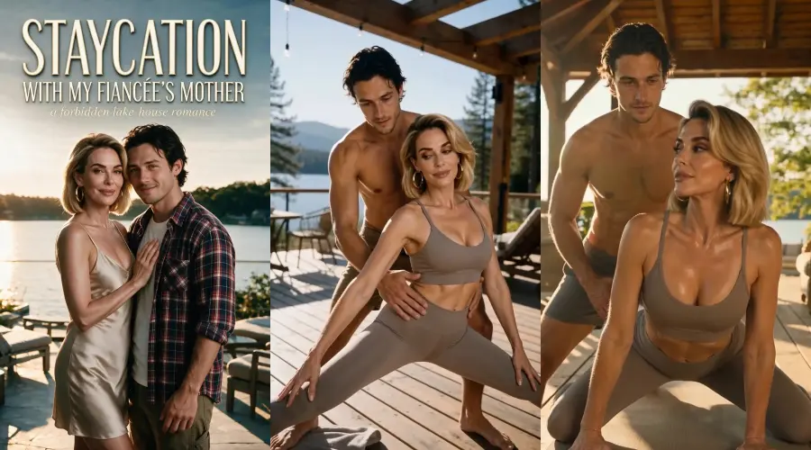 Staycation with My Fiancee's Mother – cover, episode 1 and episode 2 frames