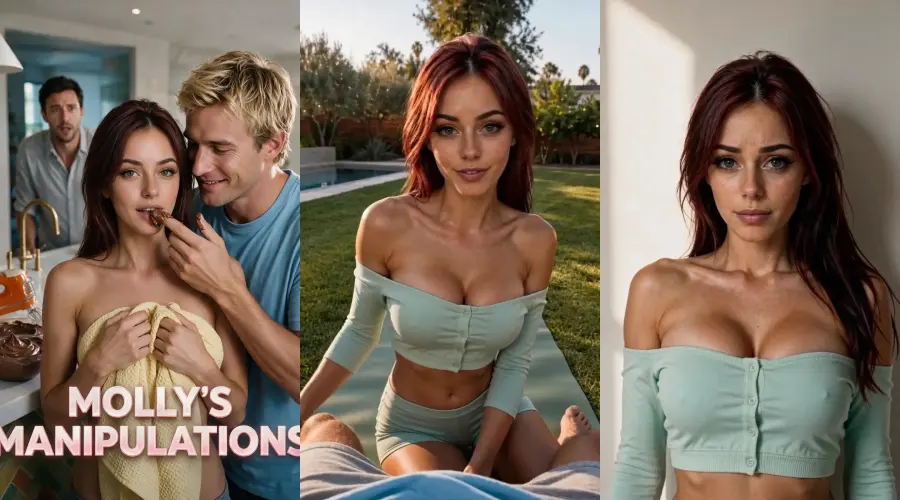 Molly's Manipulations – cover, episode 1 and episode 2 frames