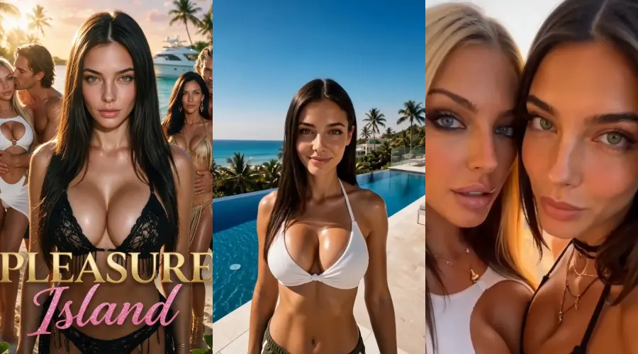Pleasure Island – cover, episode 1 and episode 2 frames